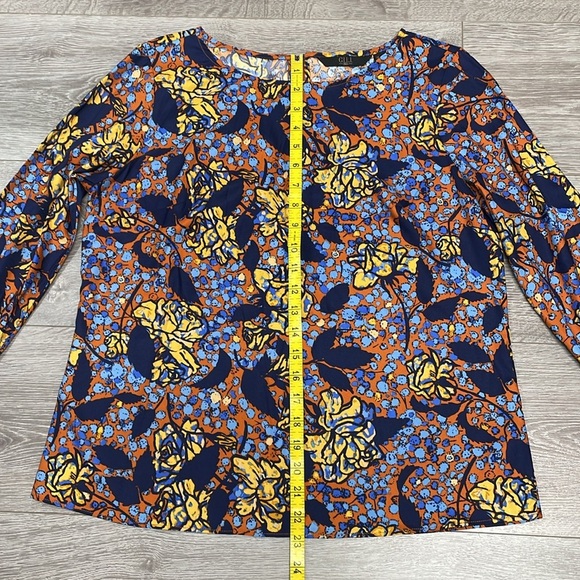 NWOT G.I.L.I. Got It Love It Long Sleeve Floral Bell Sleeve Blouse 8 - Picture 9 of 16